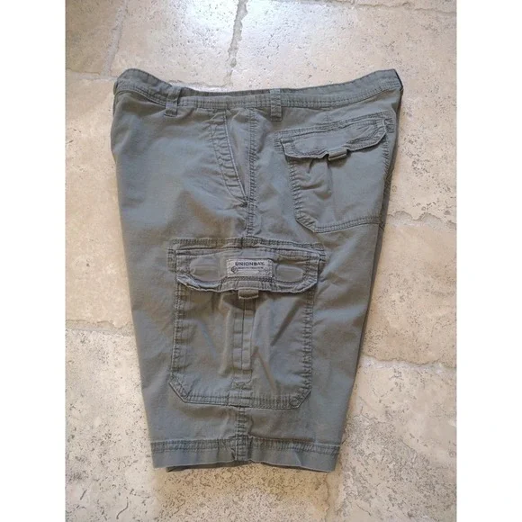 Unionbay Cargo Shorts Men‎ 38 Green Utility Pockets Work Casual Skater Travel - Picture 8 of 8